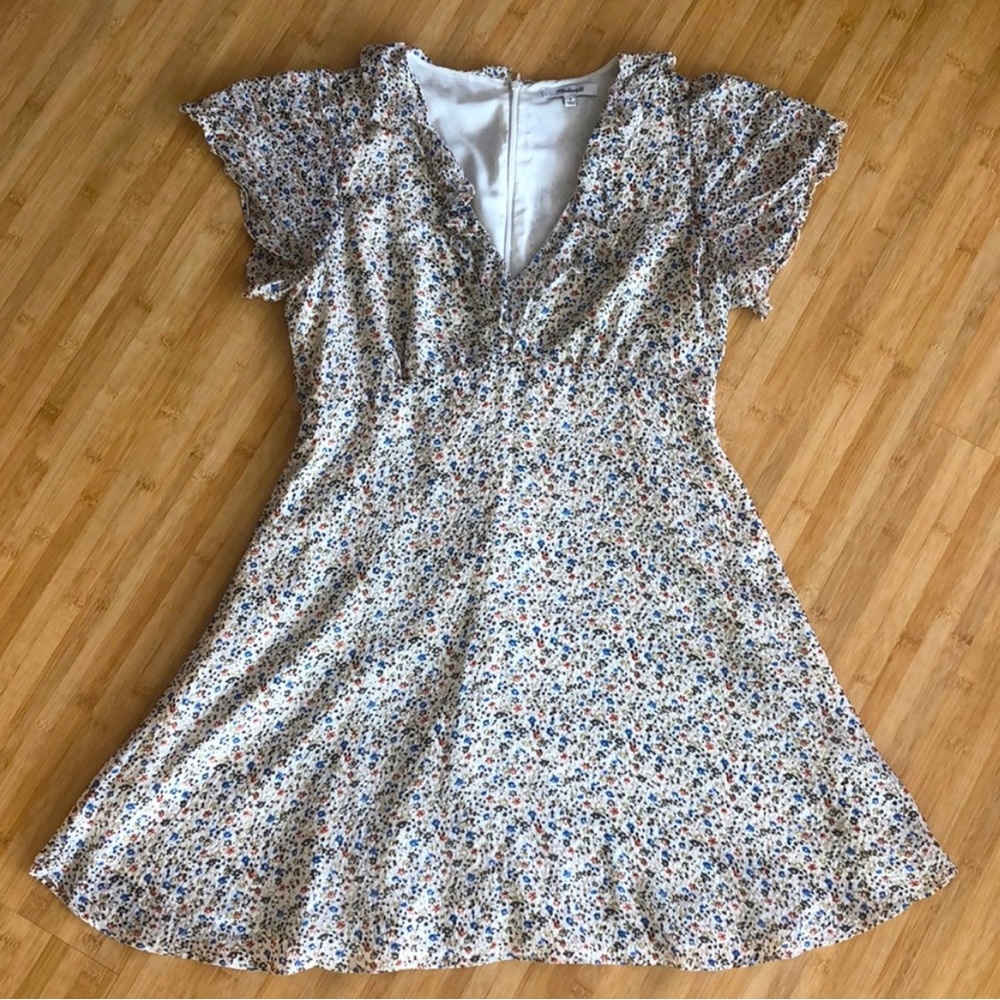 Madewell silk floral print dress